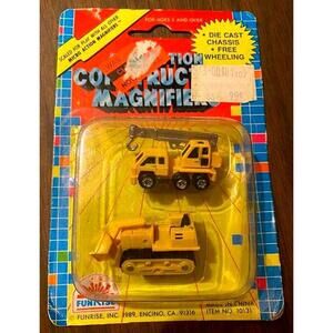 Vintage 1989 Die-Cast Construction Trucks Set – Sealed Micro Action